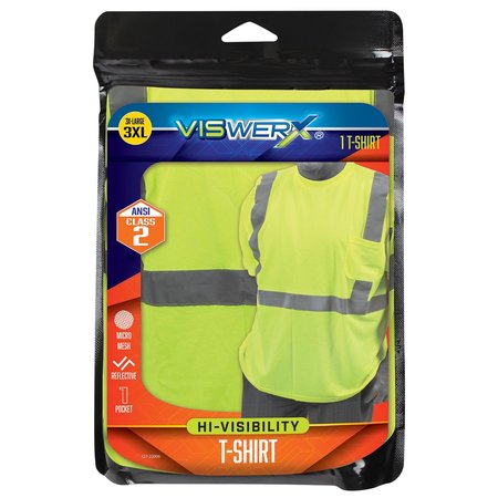 VISWERX Hi-Vis SS T-Shirt w-Pocket - ANSI CL2 3XL 127-22006